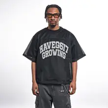 Tシャツ メンズ 半袖 メッシュ切り替え レタープリント アメリカン風 ストリート レイヤード 「MT99」