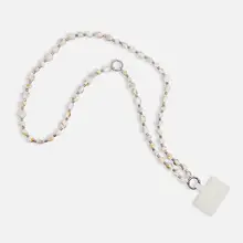 民族風のスマホチェーン【長めの斜め掛け・デザイン感あるビーズ付き・サングラス用】