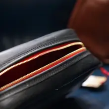 ヴィンテージトスカーナ牛革製ハンドバッグ【手作り・洗面用】