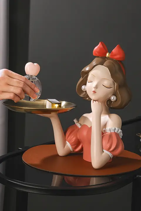 白雪姫デザインの玄関用キーラック【樹脂製・収納スペース】