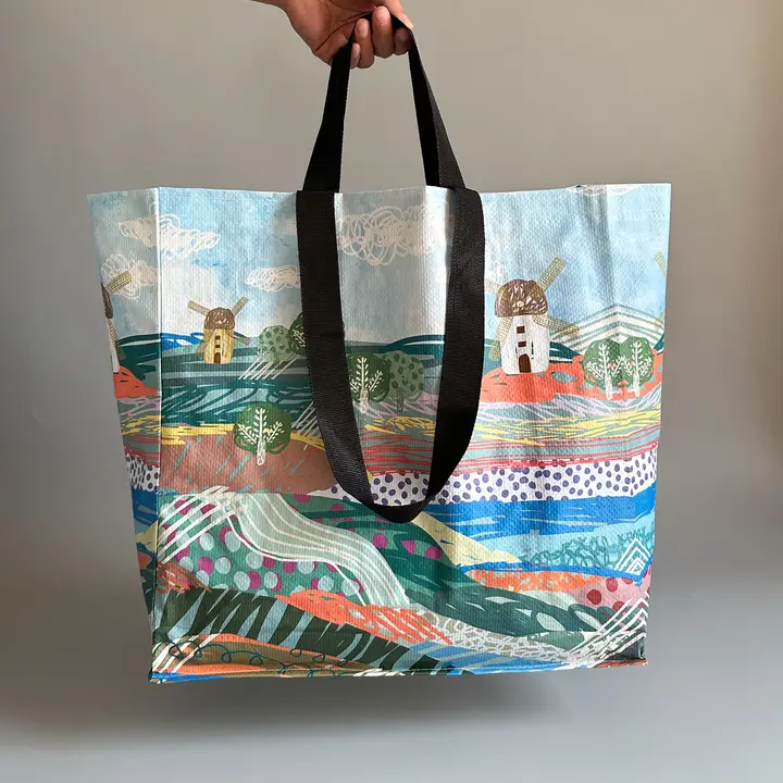 大型エコショッピングバッグ【旅行・ビーチ・キャンプ用・収納便利】