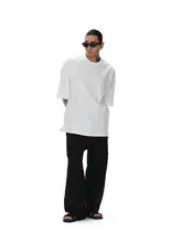 Tシャツ 半袖 メンズ 無地 双糸 オーバーサイズ ルーズ 厚手 夏「Shizukaumi」