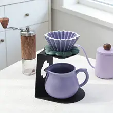 オリジナルデザインの陶器製折り紙フィルターカップとシェアポット【ハンドドリップコーヒー器具】（セットアップ対応）