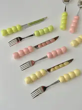 胡桃集市 デザイナー風ディナーセット【西洋食器・スプーンフォークナイフ・牛排用】