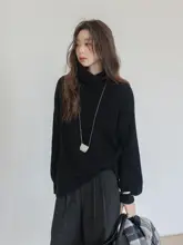 VNOOK ハイネック粗編みニットセーター【秋冬・フィット・長袖】