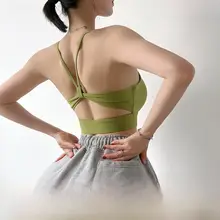 Mitaogirl 高強度スポーツブラ【ランニング・ヨガ・パッド付き・フィットネス用】