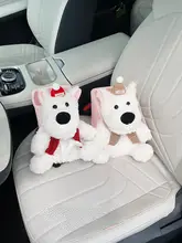 可愛い犬デザインの車用ゴミ箱【ダブル機能・ティッシュホルダー付き・多機能収納】