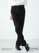 脚口スリットデザインのストレートパンツ【極上の柔らかさ・フィット感◎】