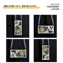 斜め掛け対応スマートフォンケース【iPhone用・小羊皮・ストラップ付き・高級感あるデザイン】