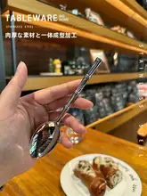 高級感ある朝食用スプーン【ステンレス製・デザートスプーン・アイスクリーム用】