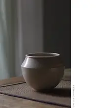 灰釉陶器製建水【茶洗用・小型・茶器アクセサリー】
