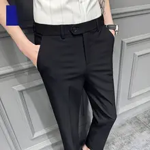 スラックス 男性 ビジネス スーツ パンツ ストレート 薄手 フレキシブル カジュアル パンツ