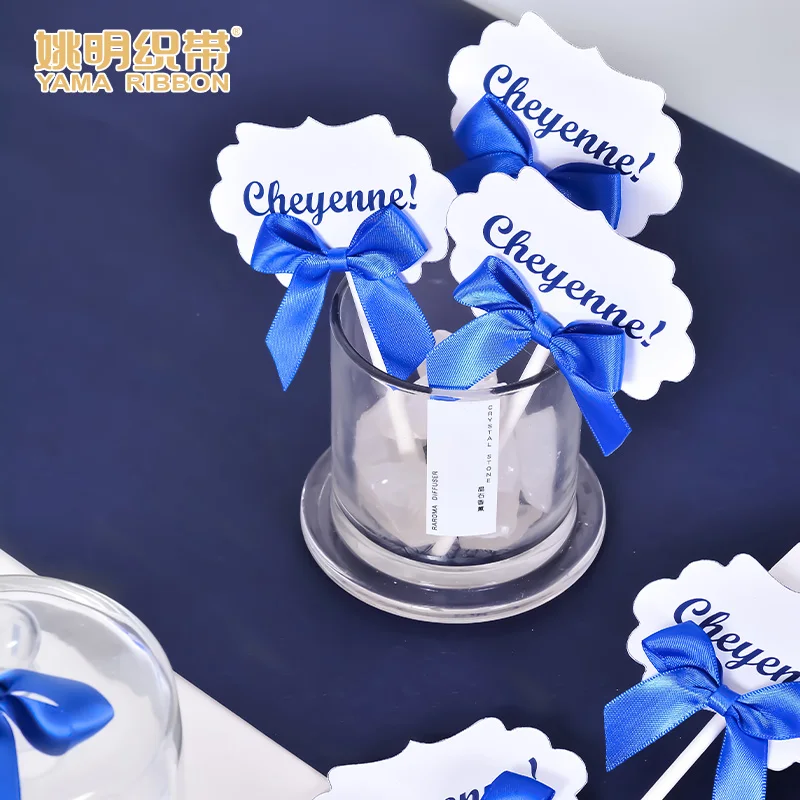 ブルー ダブルフェイスリボン：16mmサイズのDIY・結婚式用装飾の実用性と使い分け