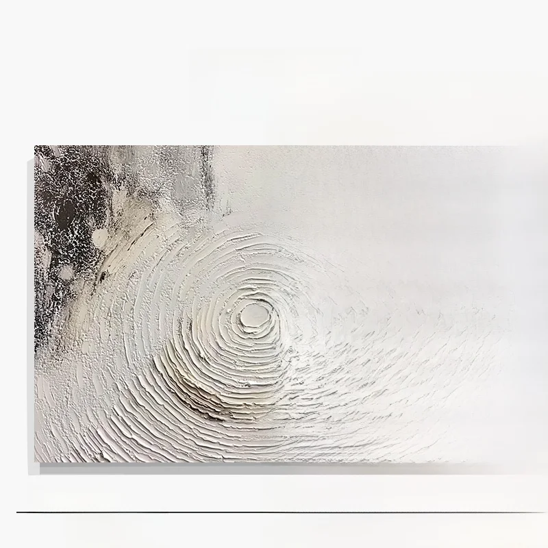 手描きオリジナル油絵アートパネル：抽象デザインの高級感ある壁装飾
