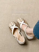 パンプスサンダル レディース つま先閉じ 本革 カットワーク 大きいサイズ ミセス 上品 きれいめ 夏 お出かけ ワンピースコーデ