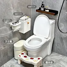 ウォールマウント式防水生理用品収納ボックス【穴あけ不要・バスルーム用・トイレットペーパー収納】