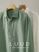 長袖シャツ メンズ テンセル リネン 通気性 清涼感 ルーズ ヴィンテージ きれいめ 上品 カジュアル 「LUUD」