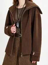 羊毛ツイード素材の短めコート【秋冬用・高級感あり】