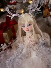 透明な鹿角のアクセサリー付きBJD人形【手作り・オリジナルデザイン】