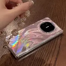 華為 MateX6 対応 スマホケース【高級感のある流光星星グラデーション・個性的なデザイン・落下防止】