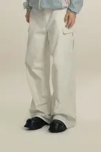 アメリカンビンテージ風のワイドストレート作業パンツ【カジュアル・春秋用】（セットアップ対応）