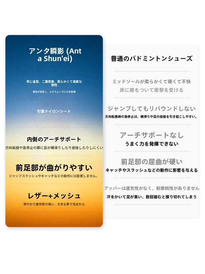 バドミントンシューズ メンズ クッション性 衝撃吸収 捻れ防止 耐磨耗 トレーニング 練習用 サマー