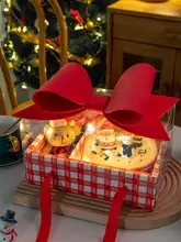 ケーキボックス クリア 蝶結び クリスマス 製菓 スイーツ プレゼント