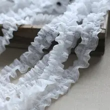 幅広雪のようなレース花柄装飾用布地【DIY・ロリータファッション・インテリア用】