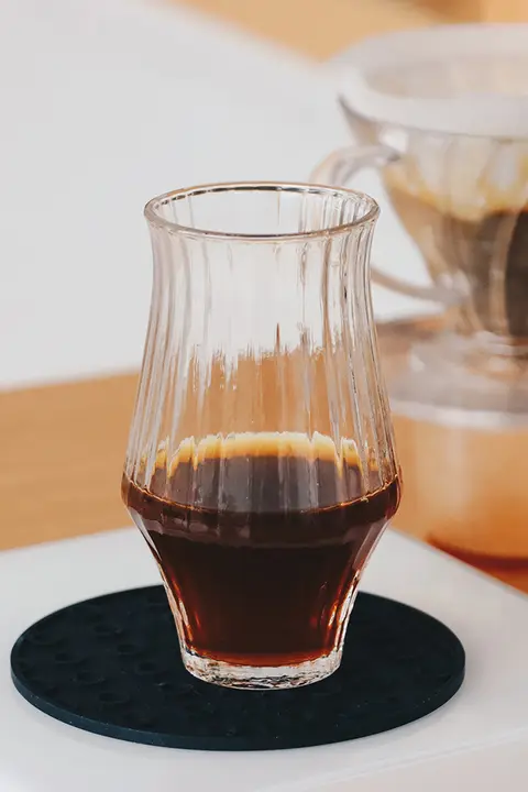 香りを楽しむ手淹れコーヒーカップ【小型・ガラス製・高級感あるデザイン】