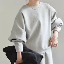 大きいサイズのゆったりした長袖スウェット【カジュアル・秋冬用】