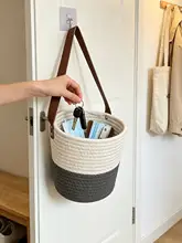 壁掛け収納バスケット 布製 トイレットペーパーホルダー トイレ収納 コスメ収納 ベッドサイド 吊り下げ 多目的