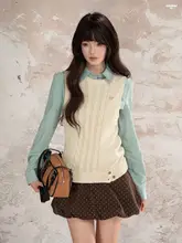 レトロドット柄 ハイウエストフレアスカート【秋用・女性用・スリムフィ ット・シンプルデザイン】（セットアップ対応）