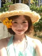 リゾート風デザインの平頂ハット【夏用・レース編み・日焼け防止】