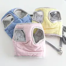秋冬用 フリース付きペット用ハーネス【ミルクベアデザイン・テディ猫・犬用リード付き】