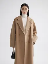 高品質 羊毛ロングコート【女性用・冬用・クラシックデザイン】