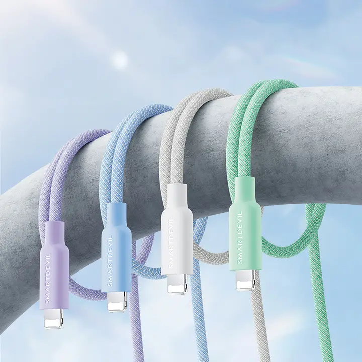 SmartDevil iPhone対応のPD急速充電ケーブル【編み込みデザイン・USB Type-CからLightning変換】