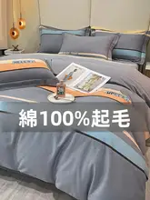 冬用厚手コットンフランネル4点セット ベッドリネン【シンプルデザイン・掛け布団カバー・シーツ付き】