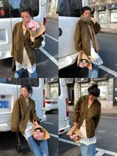 アルパカウール使用のロングコート【ゆったりシルエット・長毛】