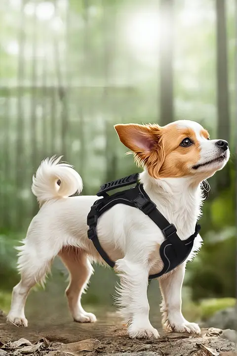 反射材入り 背中用ハーネスリード【小型犬用・テディ・ビション・柴犬対応】