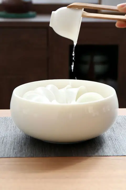 白瓷製 大型茶洗【羊脂玉茶杯用・陶器製・茶道具用アクセサリー】