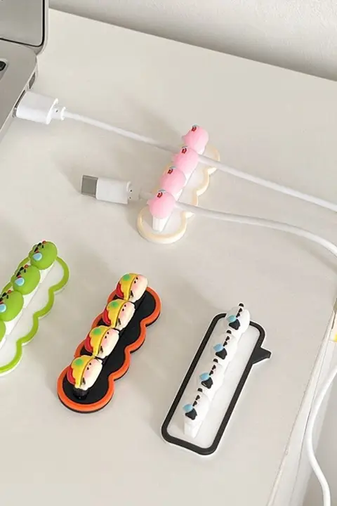 ケーブルクリップ デスク用 かわいい 充電ケーブル収納 絡まり防止 スマホコード整理