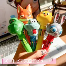 かわいいデザインの多色ボールペン【動物モチーフ・圧力式・カラフル】