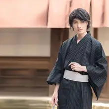 日本の着物男性フォーマル和風 バスローブ