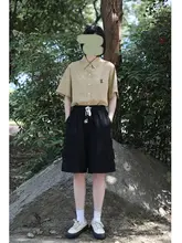 ゆったりとしたデザインのポケット付きショートパンツ【春夏用・ホワイト・フィット】（セットアップ対応  ）