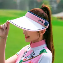 レディース ゴルフキャップ【日除け効果・ピンク・大きな空頂デザイン】