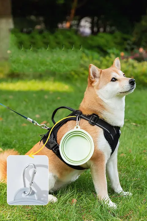 折りたたみ式ペット用ボウル【携帯便利・犬猫兼用・アウトドア用・水と食事用】