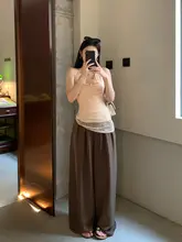 高腰ストレートパンツ【薄手・大人カジュアル・小柄向け】