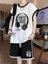 涼感背心【男性用・夏用・ゆったり・ノースリーブ・運動用】とショートパンツ（セットアップ対応）