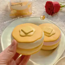 可愛らしい蜜蜂型スQUISHYおもちゃ【焼き菓子デザイン・極上の柔らかさ・用】