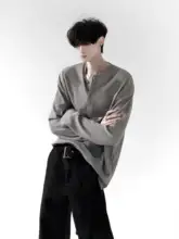 極上の柔らかさの亨利襟長袖Tシャツ【メンズ・クリーンフィット・春用】